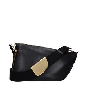 Burberry NWT Medium Shield Leather Messenger Bag in Black